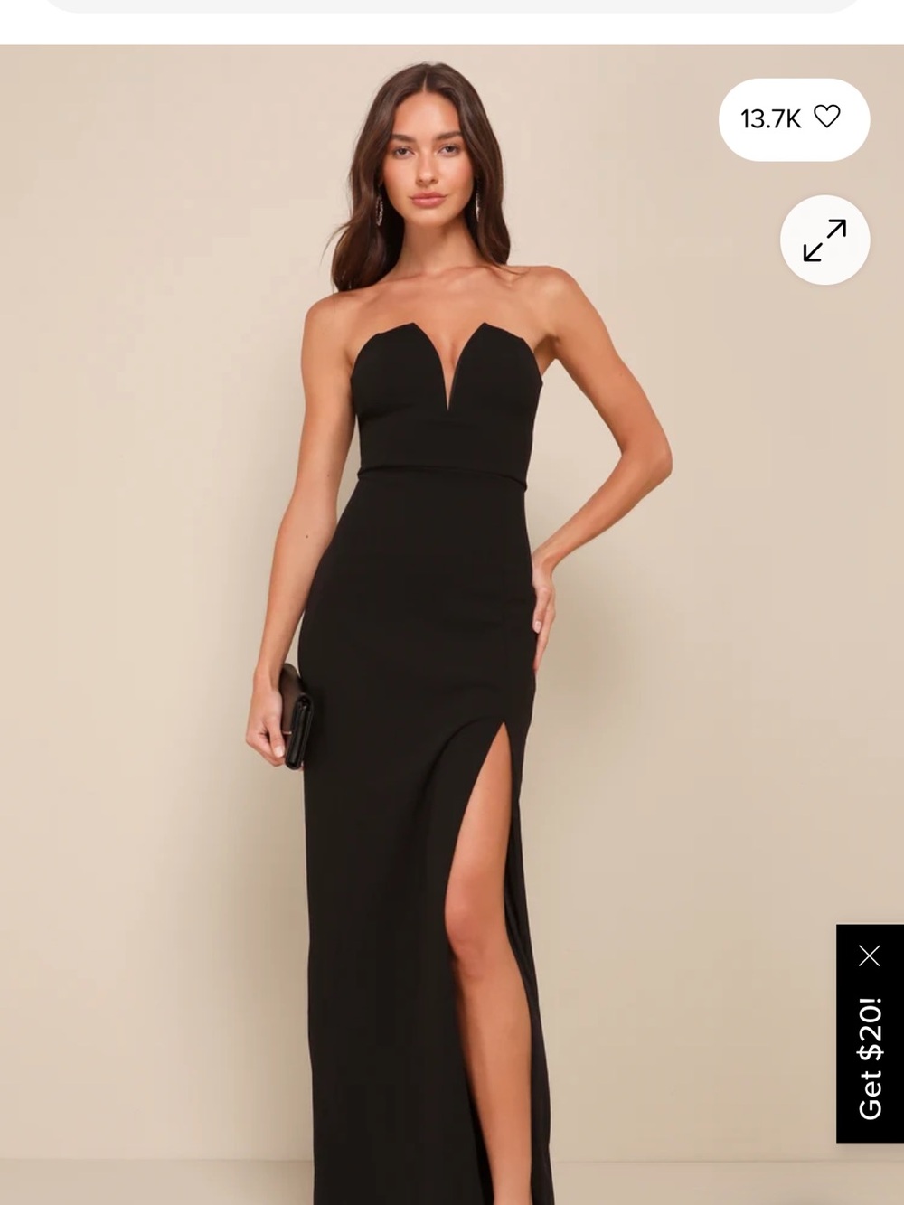 Dedicated to Glamour Black Strapless Maxi Dress